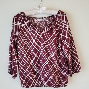 New York & Company Studio maroon top